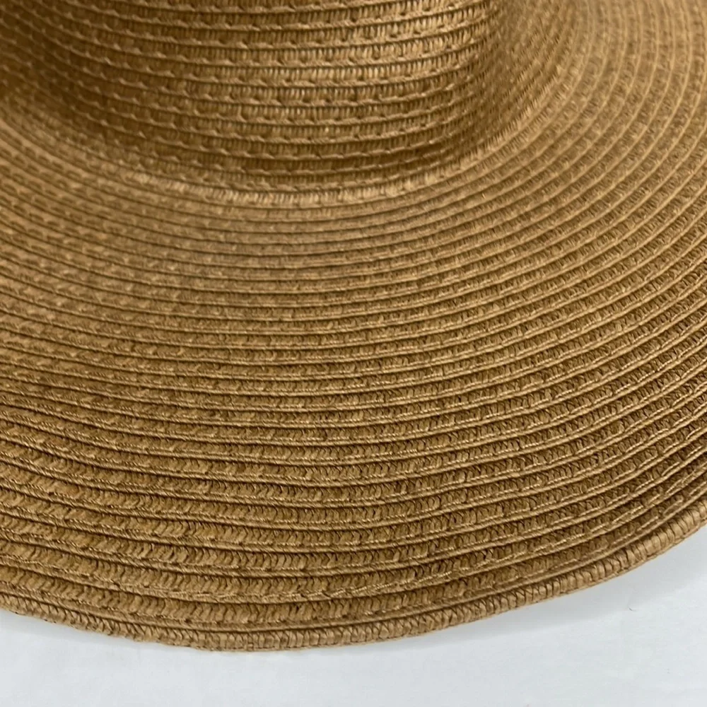 GOLDCOAST Sunwear Straw Sun Hat Brown Wide Brim Coastal Grandma Beach